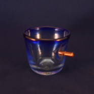 Blue “shot” glass